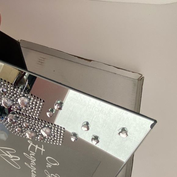 Engaged Mirror Photo Frame 4 x 6 Diamante Style - Picture 5 of 6